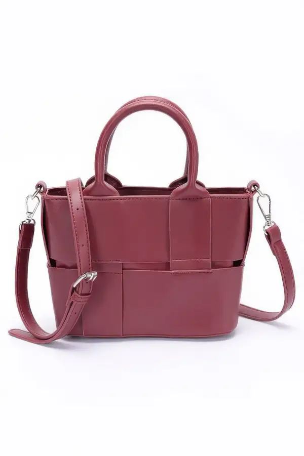 Braided Faux Leather Tote Bag