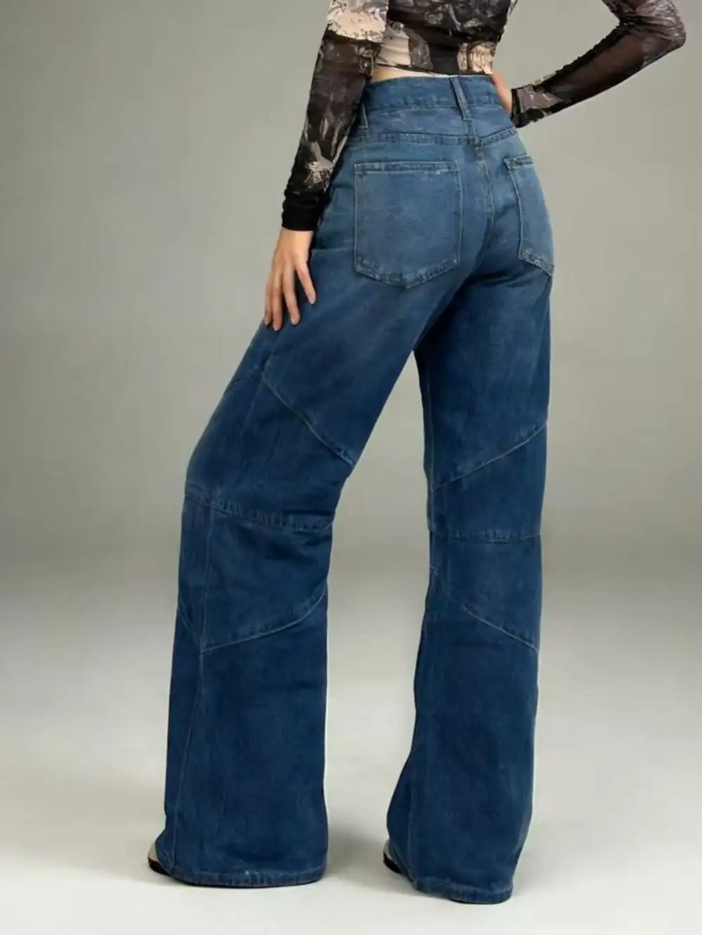 Classic Vintage Wash Wide Leg Jeans