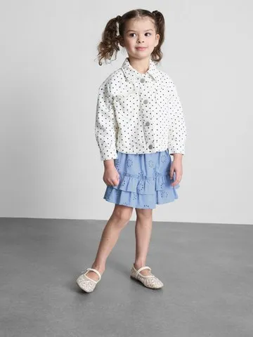 1.5-8yrs | Broderie Anglaise Tiered Shorts