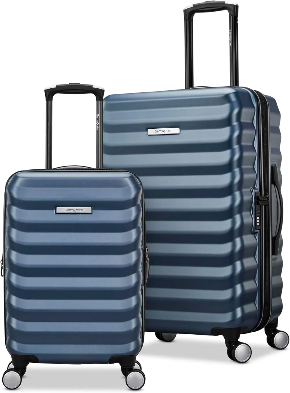 Samsonite Hard-Sided 28-Inch Lightweight Checked Large Expandable Element Suitcase: Durable, 360° Spinner Wheels, Adjustable Telescopic Handle, TSA-Approved Lock - Alpine Black