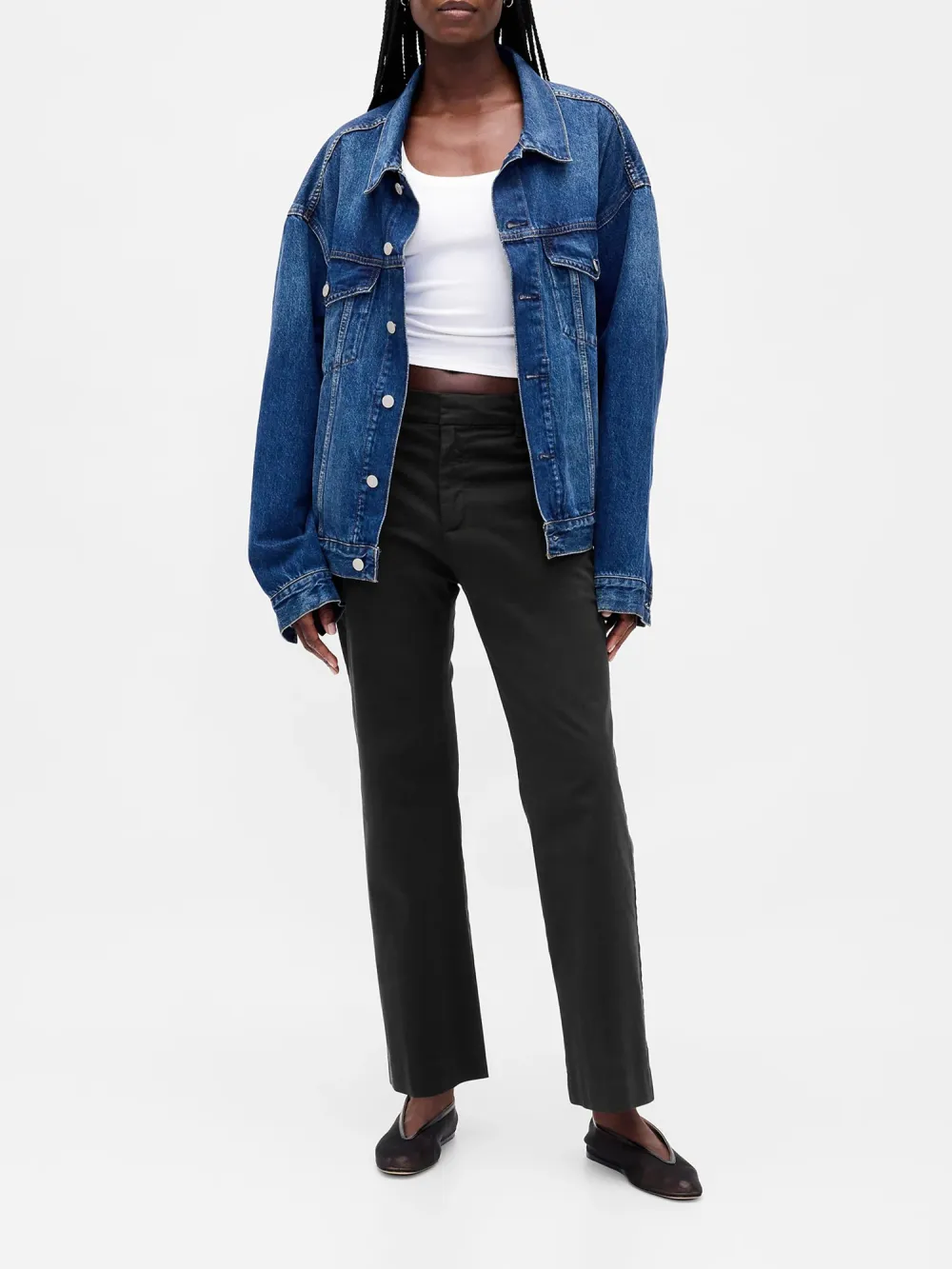 Mid-Waist Stretch Pants