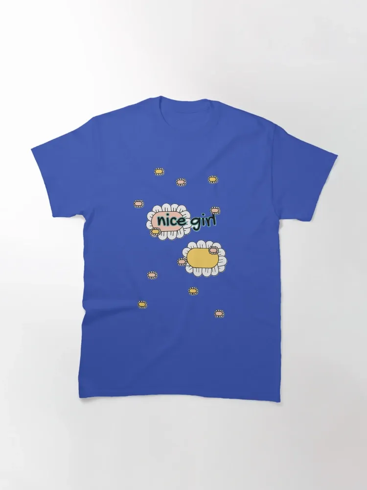 Women's floral print round-neck short-sleeved T-shirt with letters