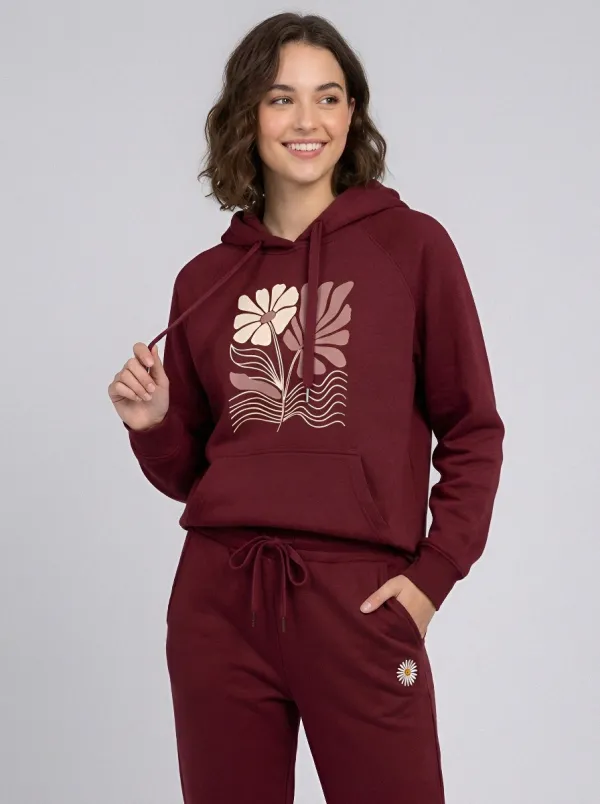 Women's Sage Green Solid Hoodie & Pants Set