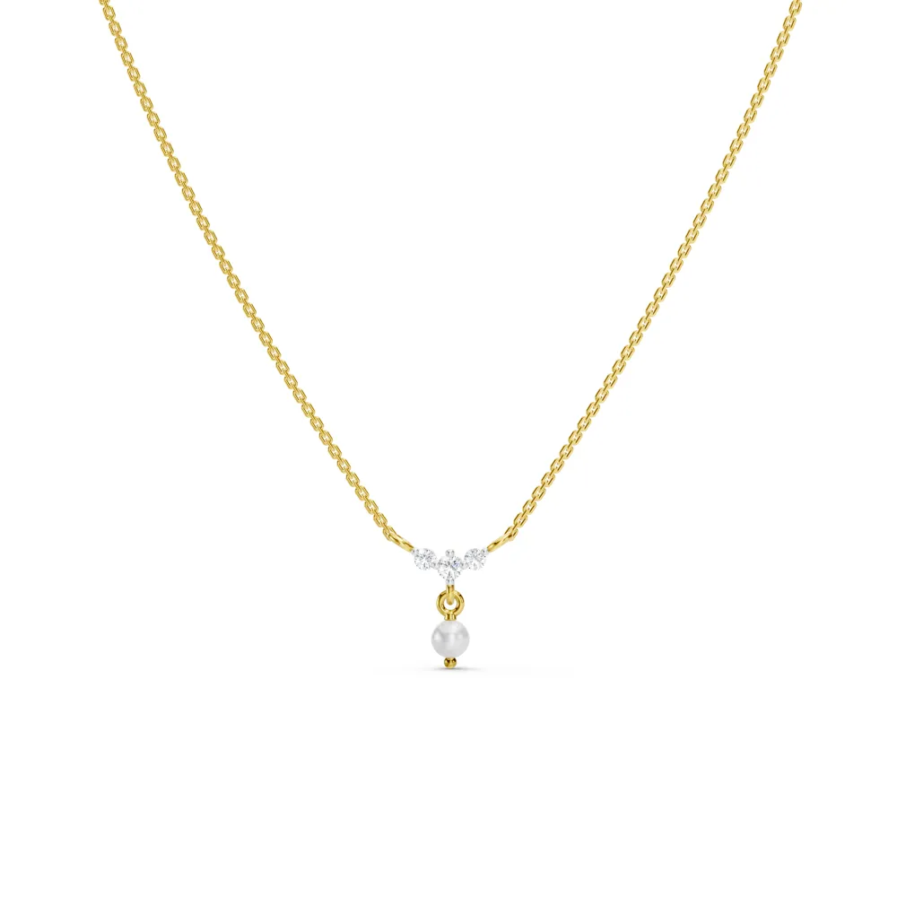 Pearl Geometric Necklace