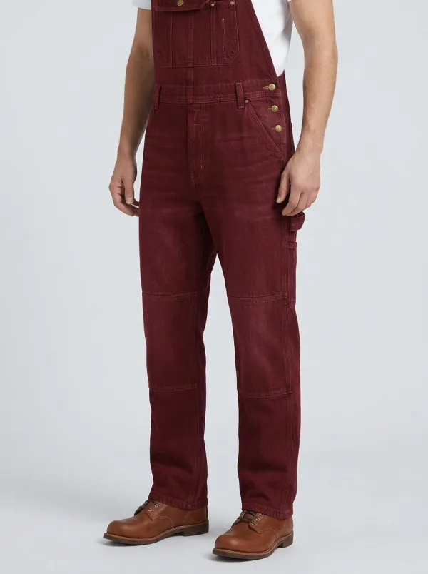 Men's Vintage Blue Denim Washed Bib Overalls