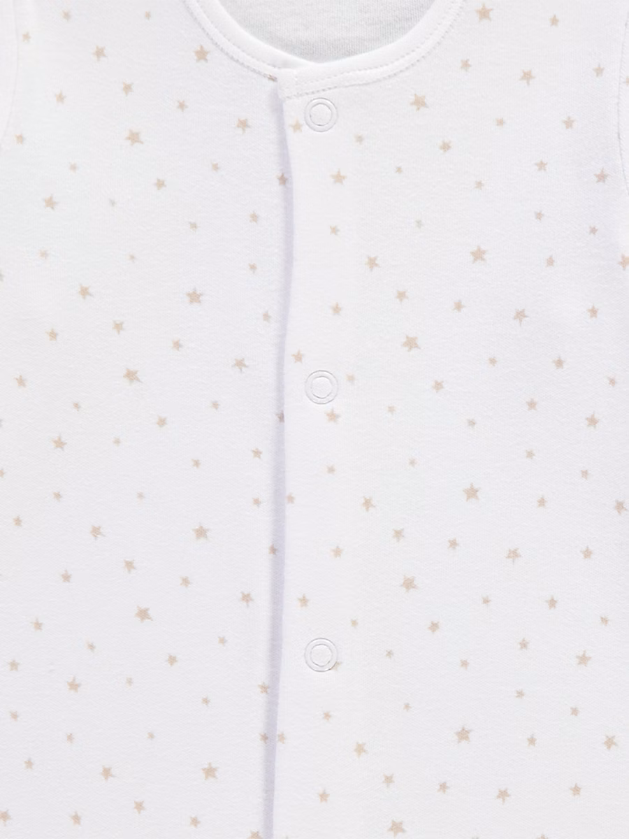 Neutral Long Sleeve Sleepsuits 5 Pack detail 2