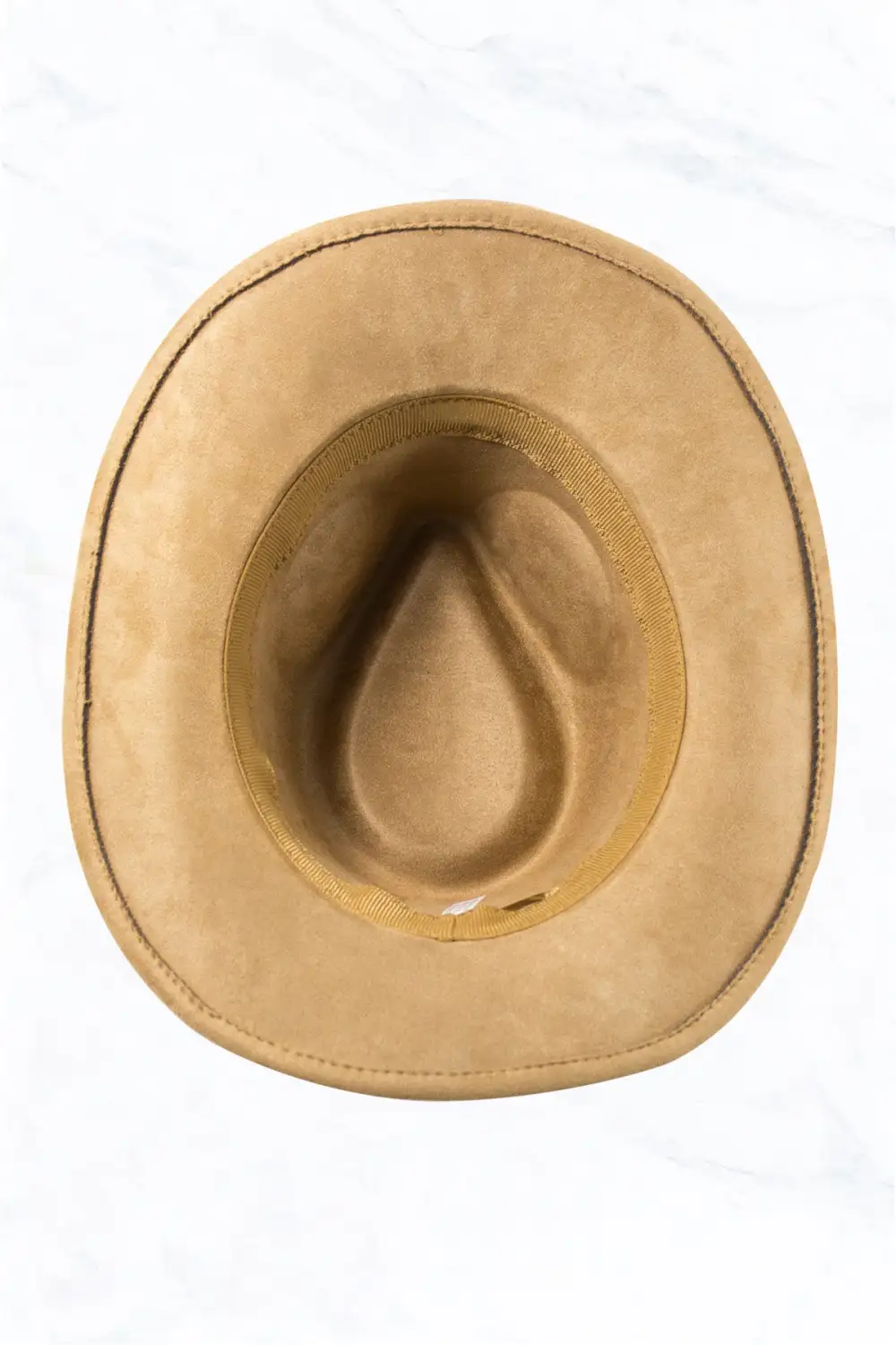 Suede Regular Cowboy Fedora Hat with Native Belt