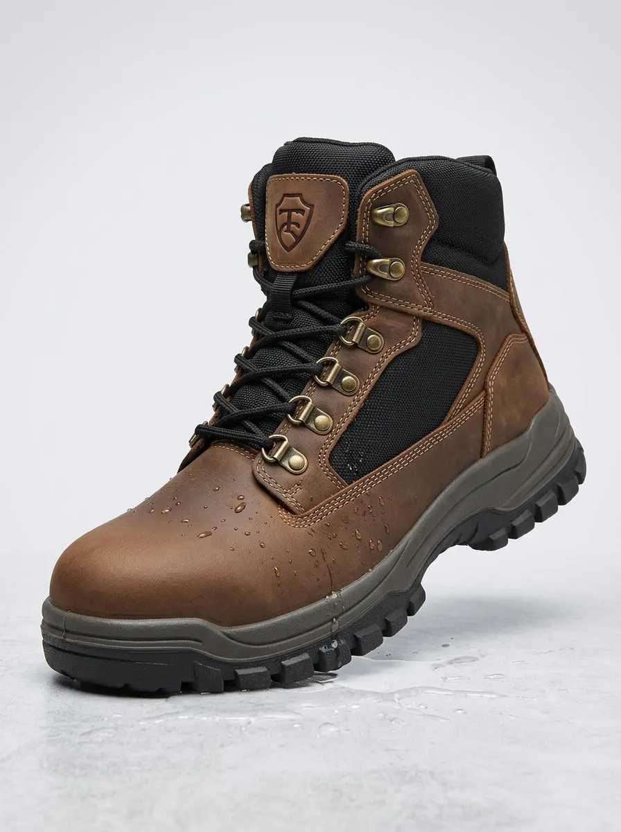 Men's Outdoor Tactical Waterproof Leather Work Boots