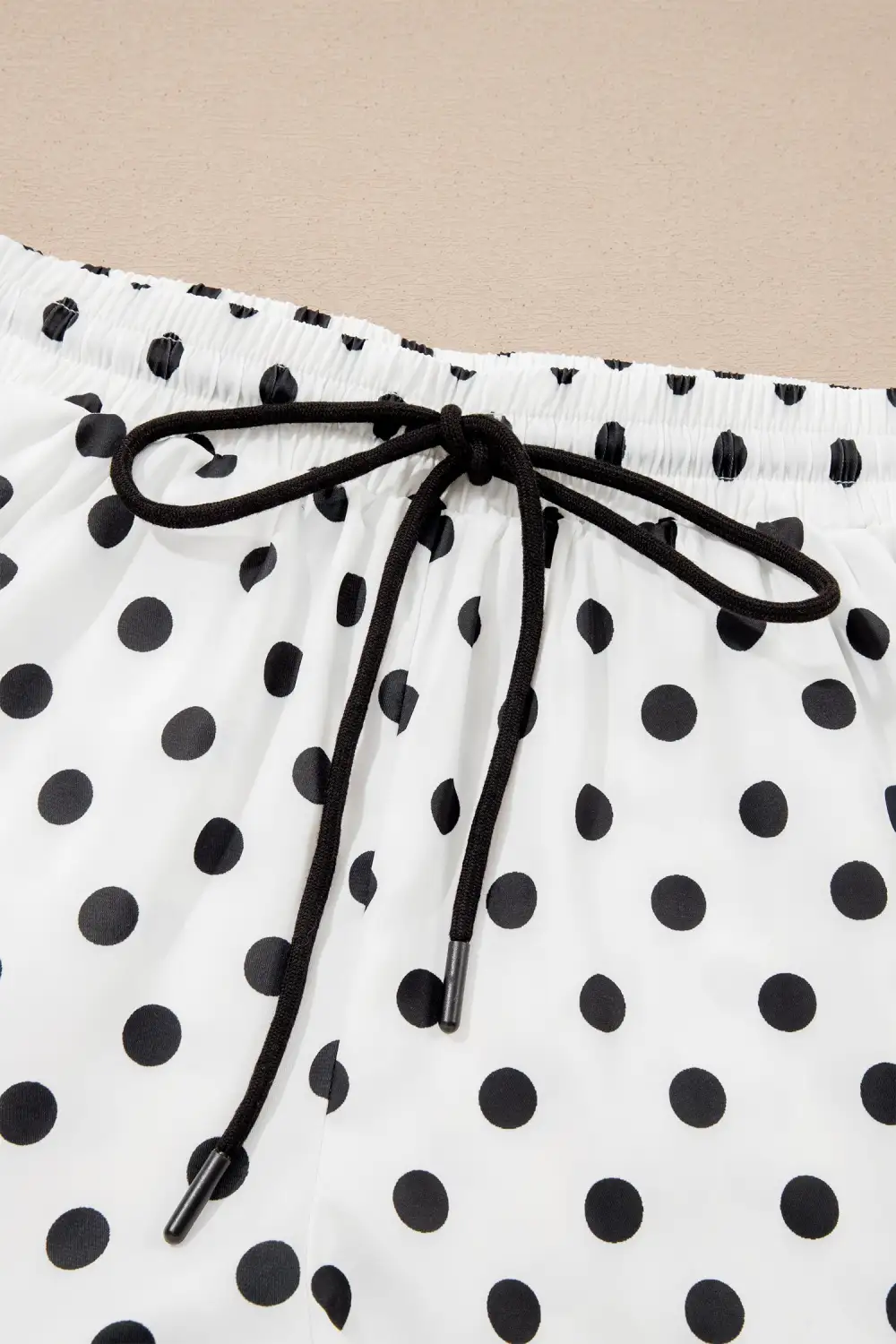 Refined Drawstring Elastic-Waist Ruffled Pocketed Casual Shorts