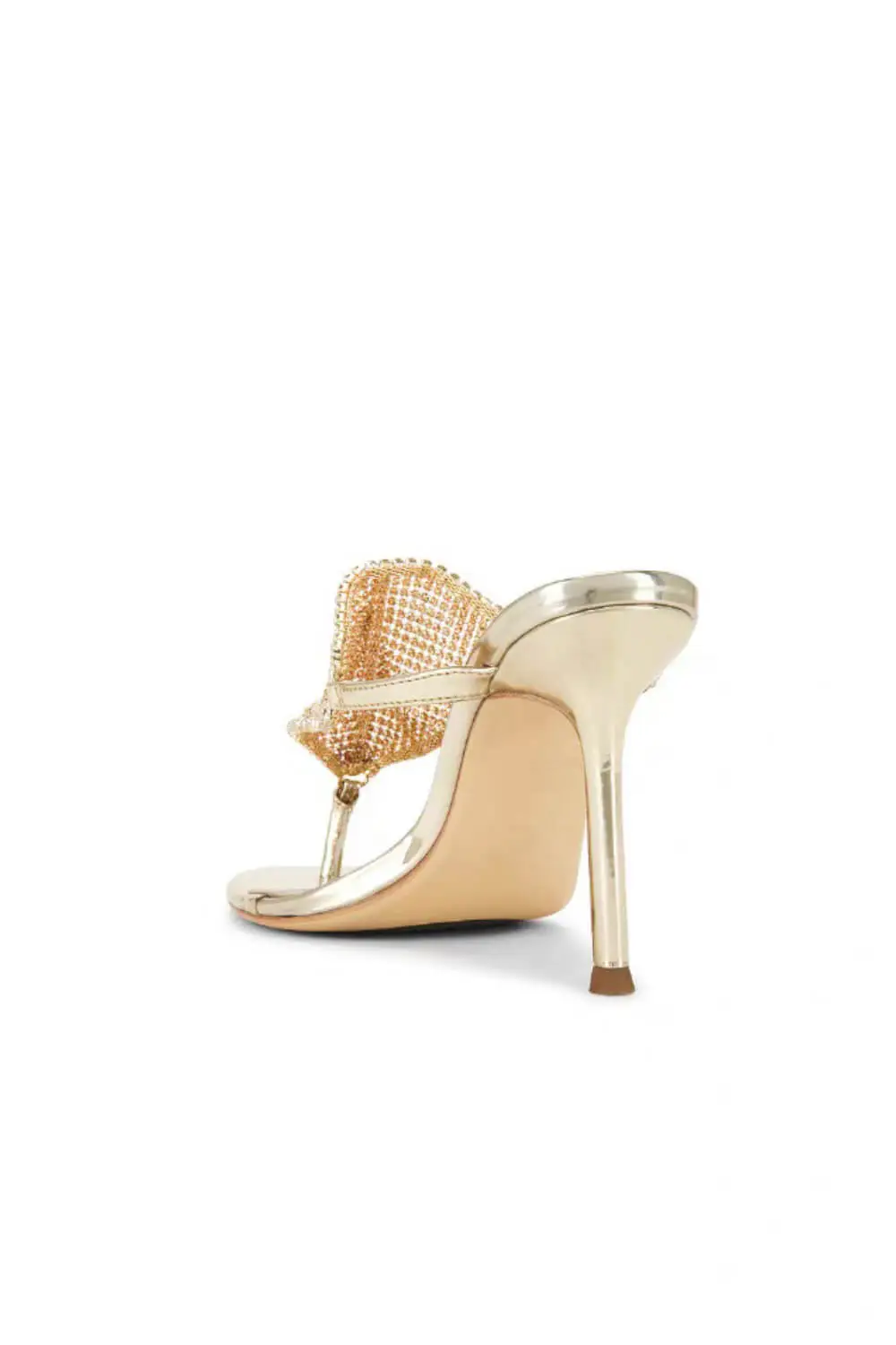 Crystal Embellished Toe Thong Stiletto