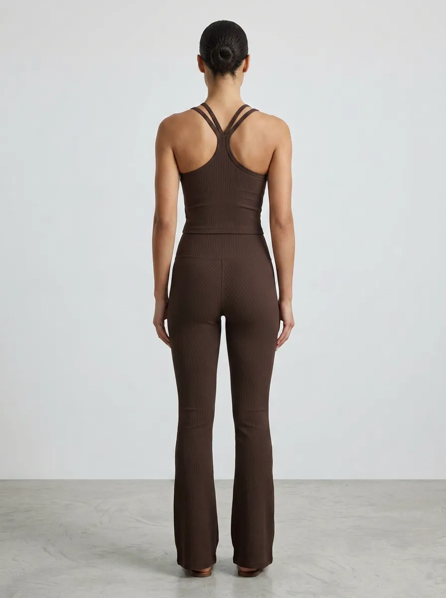 Jogger Women's Tank Top Flare Pants Active Set