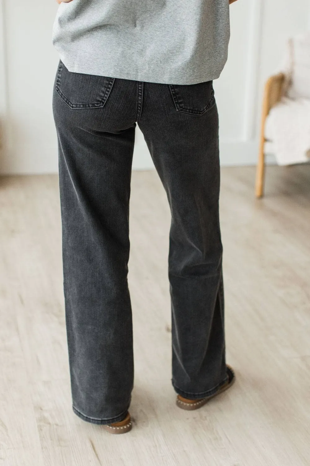 Wide Leg Distressed Jeans
