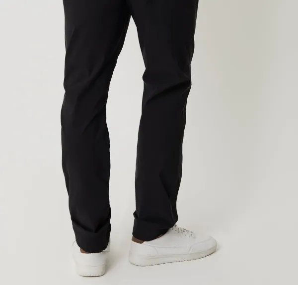 Men's Black Slim-Fit Stretch Pants