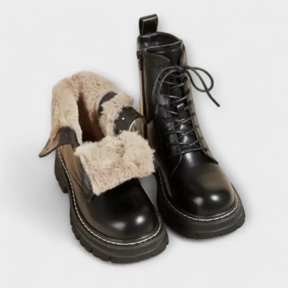 Waterproof Non Slip Fur Lined Ankle Boots