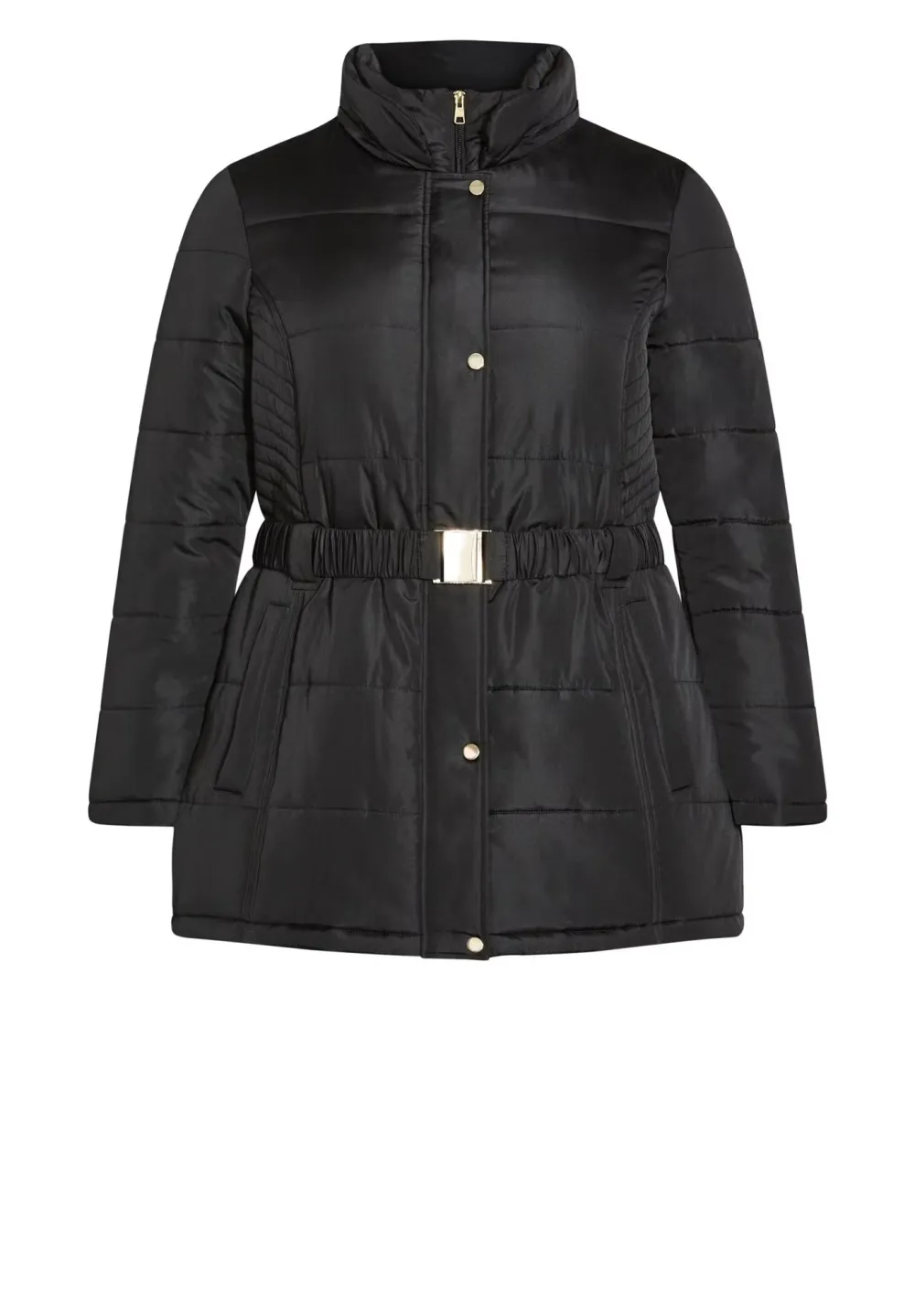 Waist Tied Fur Hat Down Jacket