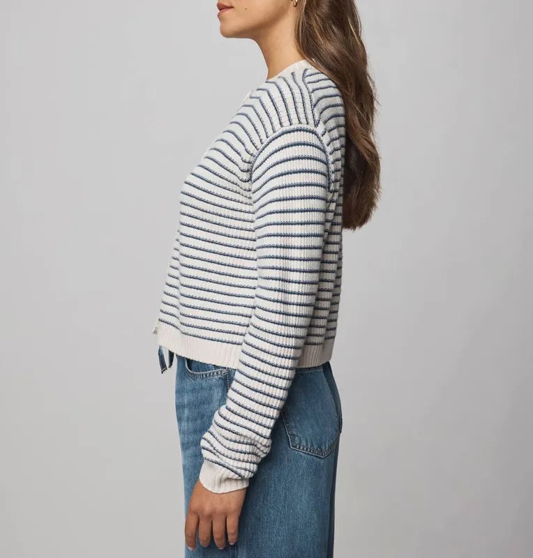 Casual Stripe Crop Cardigan
