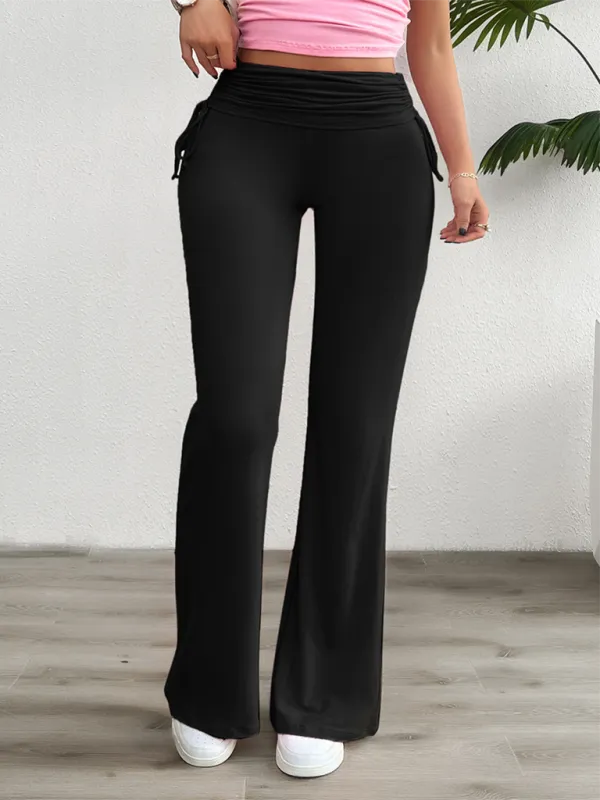 Clean Slim Fit Pleated Trousers Pants