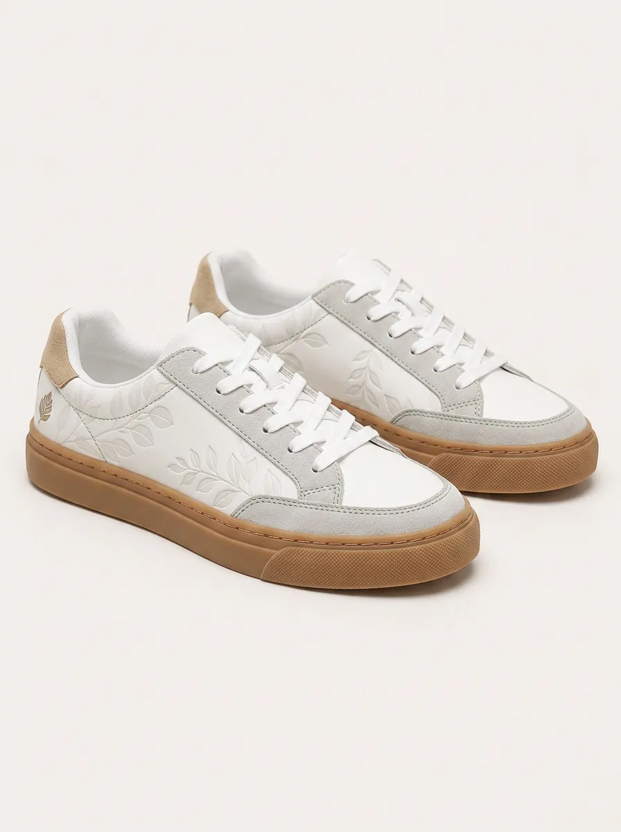 Men's Distinctive Botanical Leaf Pattern Patterned Casual Street Skate Shoes