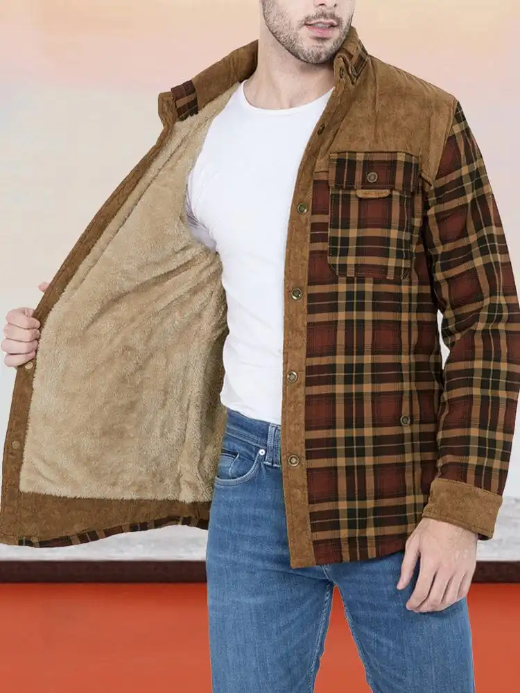 Padded Warm Cotton Flannelette Jacket Coat