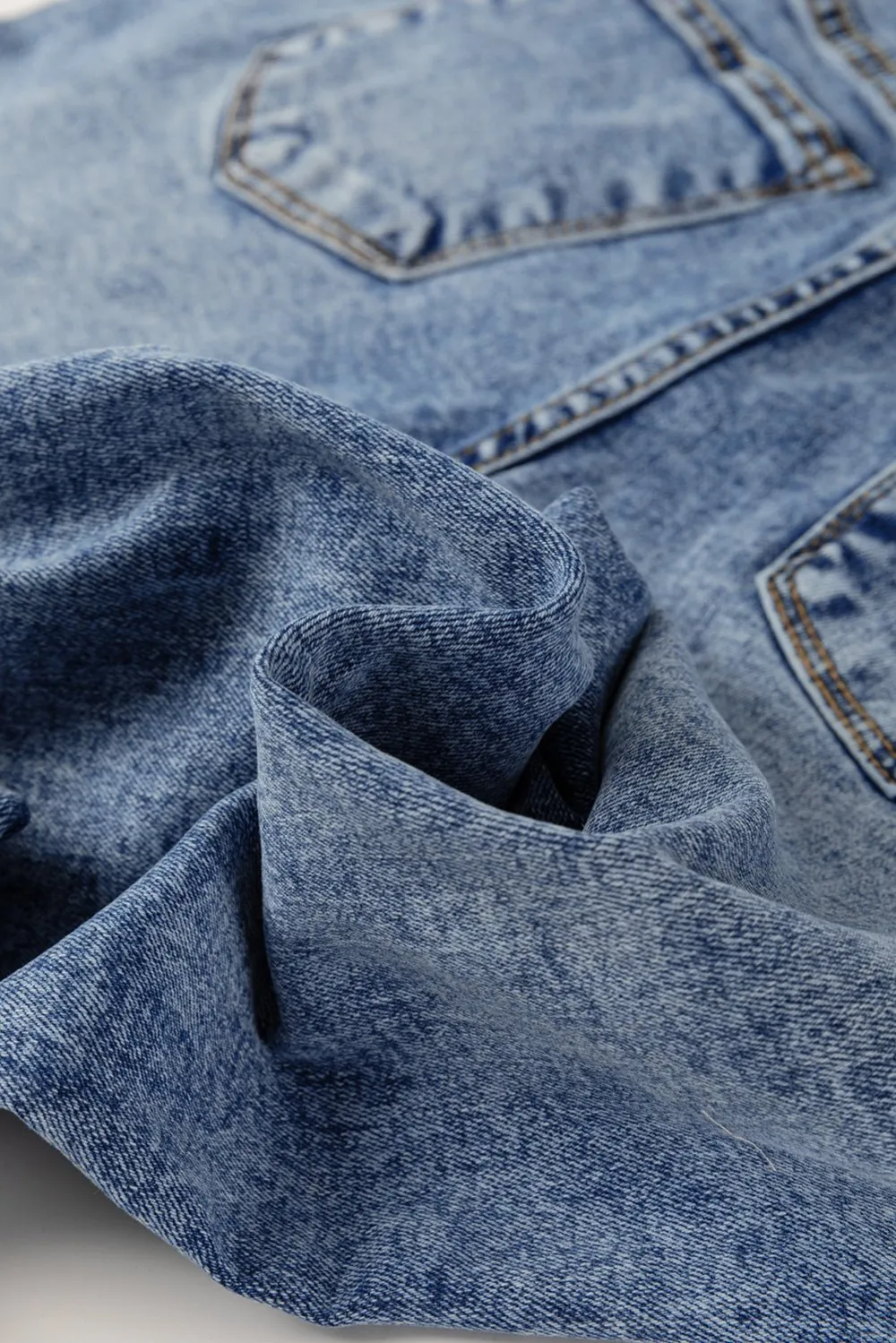 High Waist Pocketed Casual Jeans
