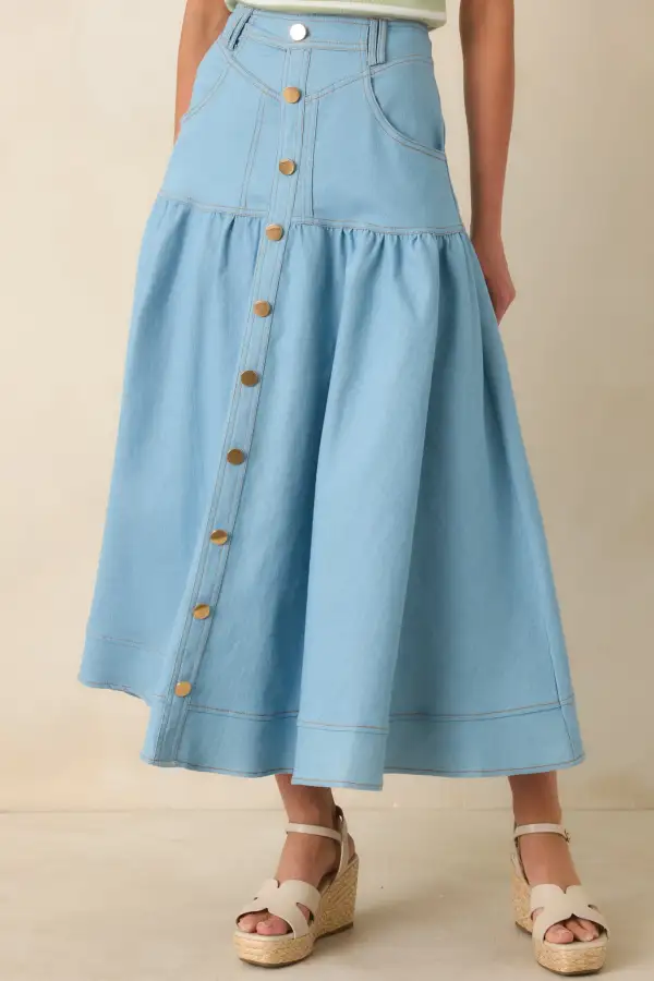 Cotton Polyester Maxi Skirt