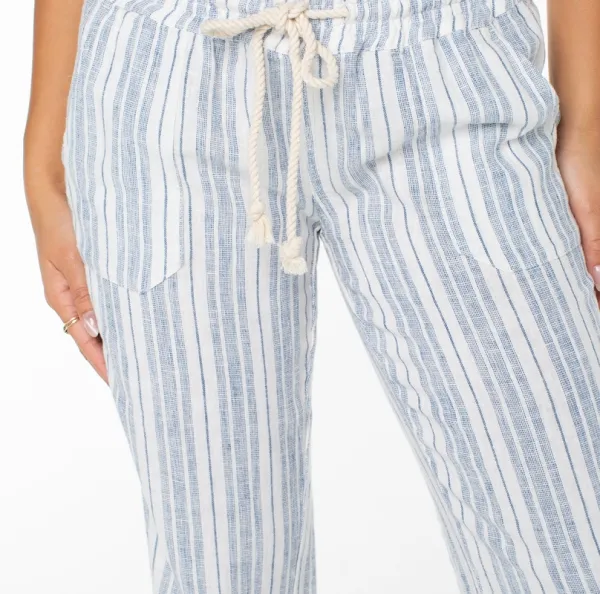 Relaxed Rib Waist Casual Pants