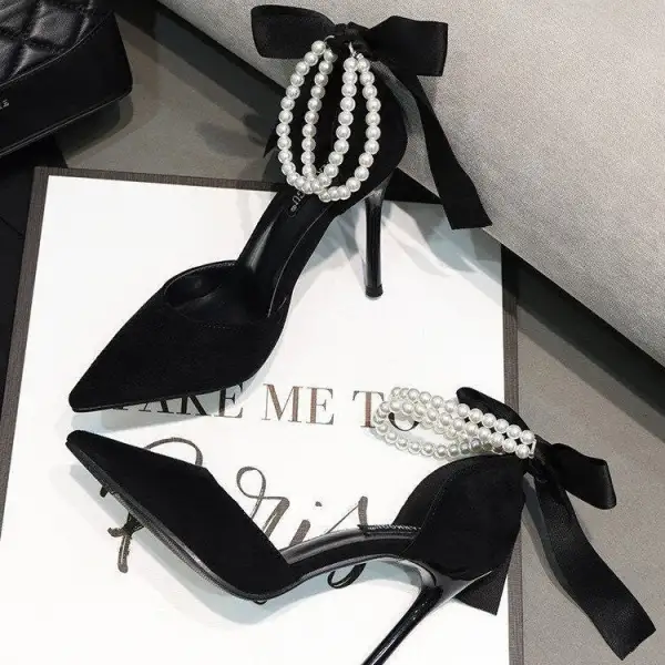 Pearl Detail Stiletto Heels