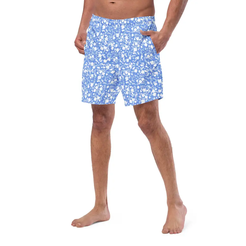 Breathable Floral Print Swim Trunks
