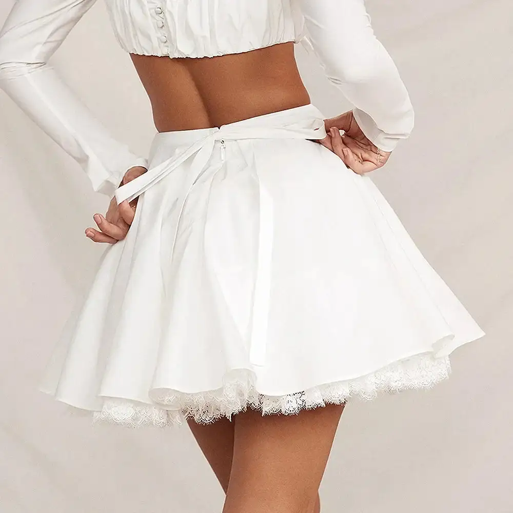 Lace High Rise Skirt
