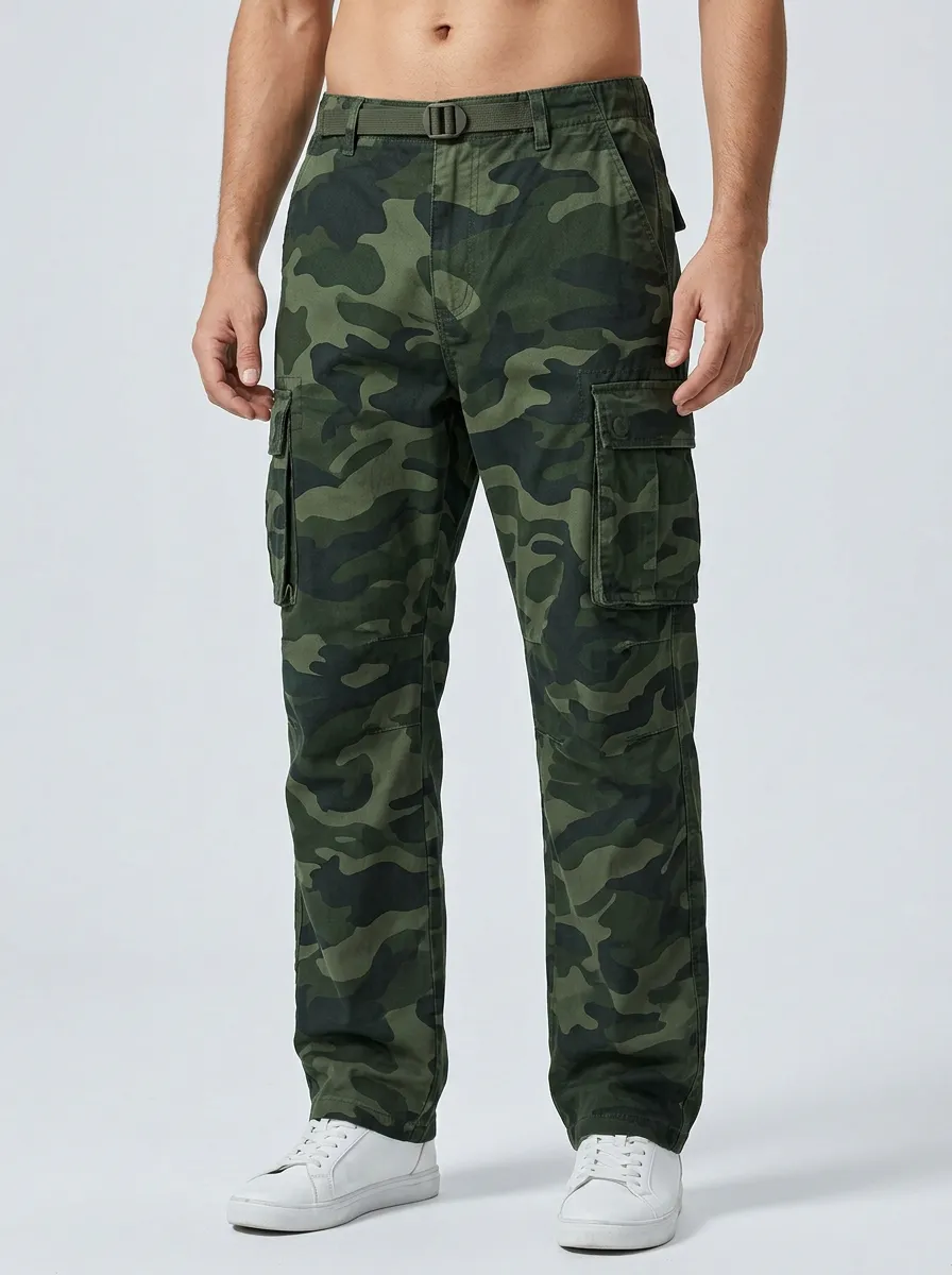 Patrol-Inspired Camouflage Camouflage Cargo Pants