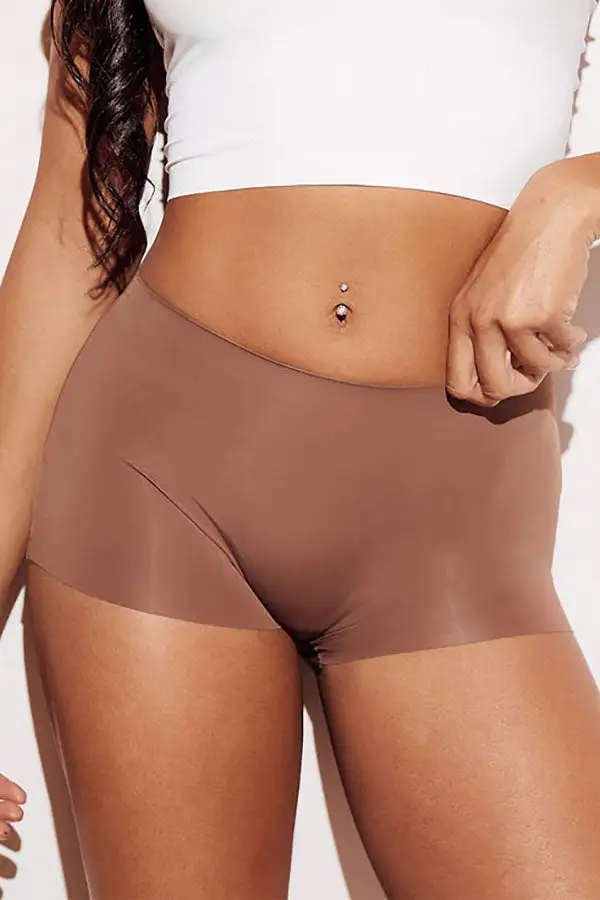 Raw-Edge Laser-Cut Seamless Boyshort