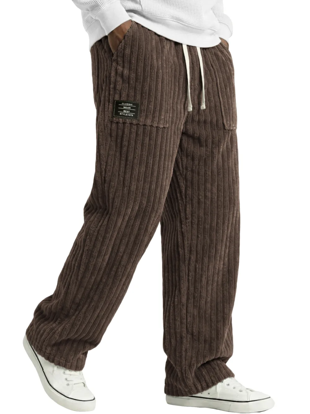 Corduroy Pocket Seamed Pants