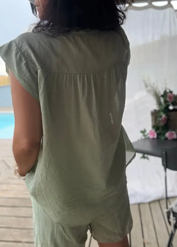 Statement Cotton Relaxed-Fit Blouse