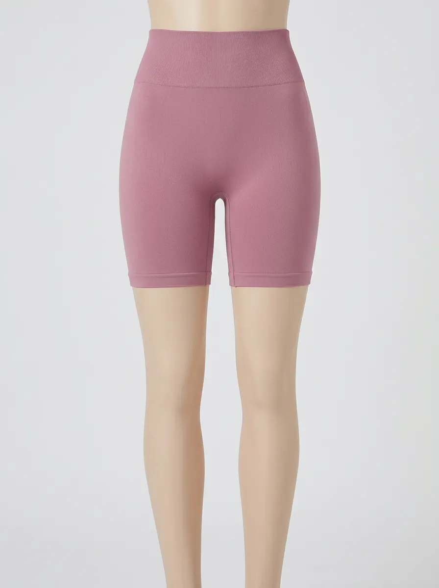 Women's Glute-Contour Ribbed-Waistband High-Rise Biker Shorts