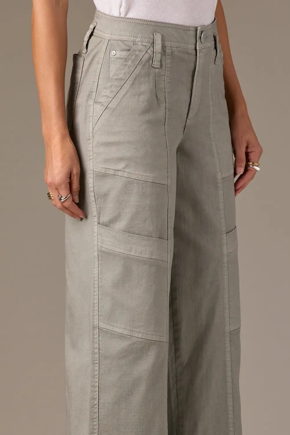  Wide Leg Pants Utility Pockets