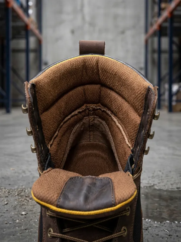 Rugged-Casual Tactical Leather-Look Men's Waterproof Work Boots