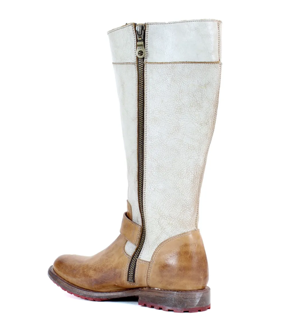 Women's Wide Calf Lug Sole Leather Heritage Knee High Boots