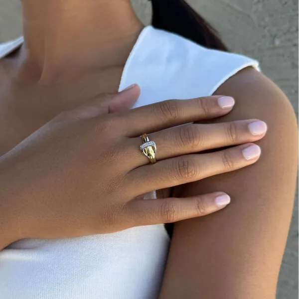 Versatile Crystal Band Fashion Ring