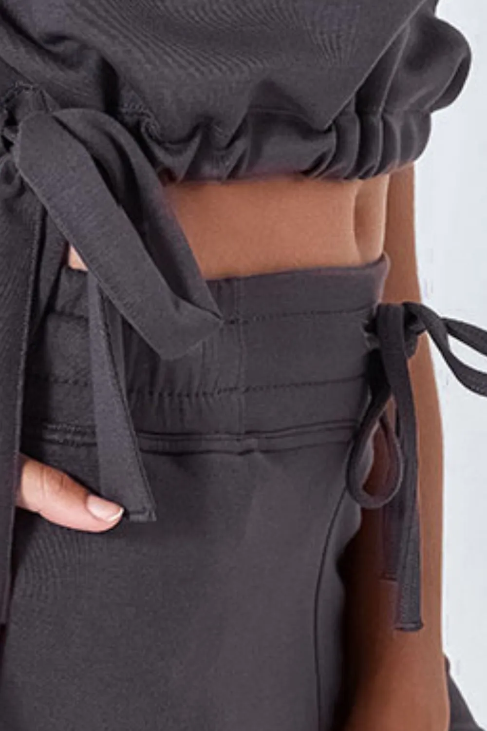 Drawstring Solid Shorts with Pockets