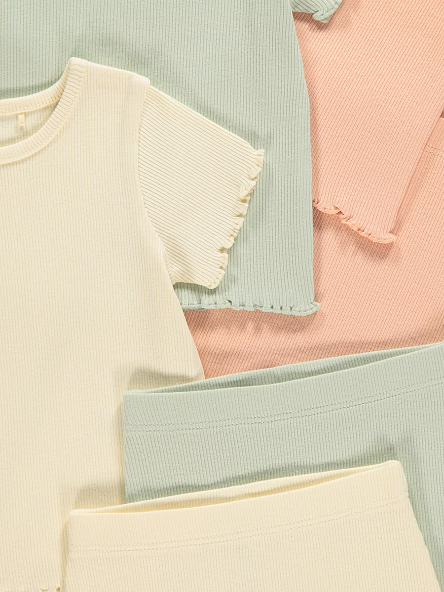 Ribbed T-shirts and Leggings Outfit 3 Pack detail 1