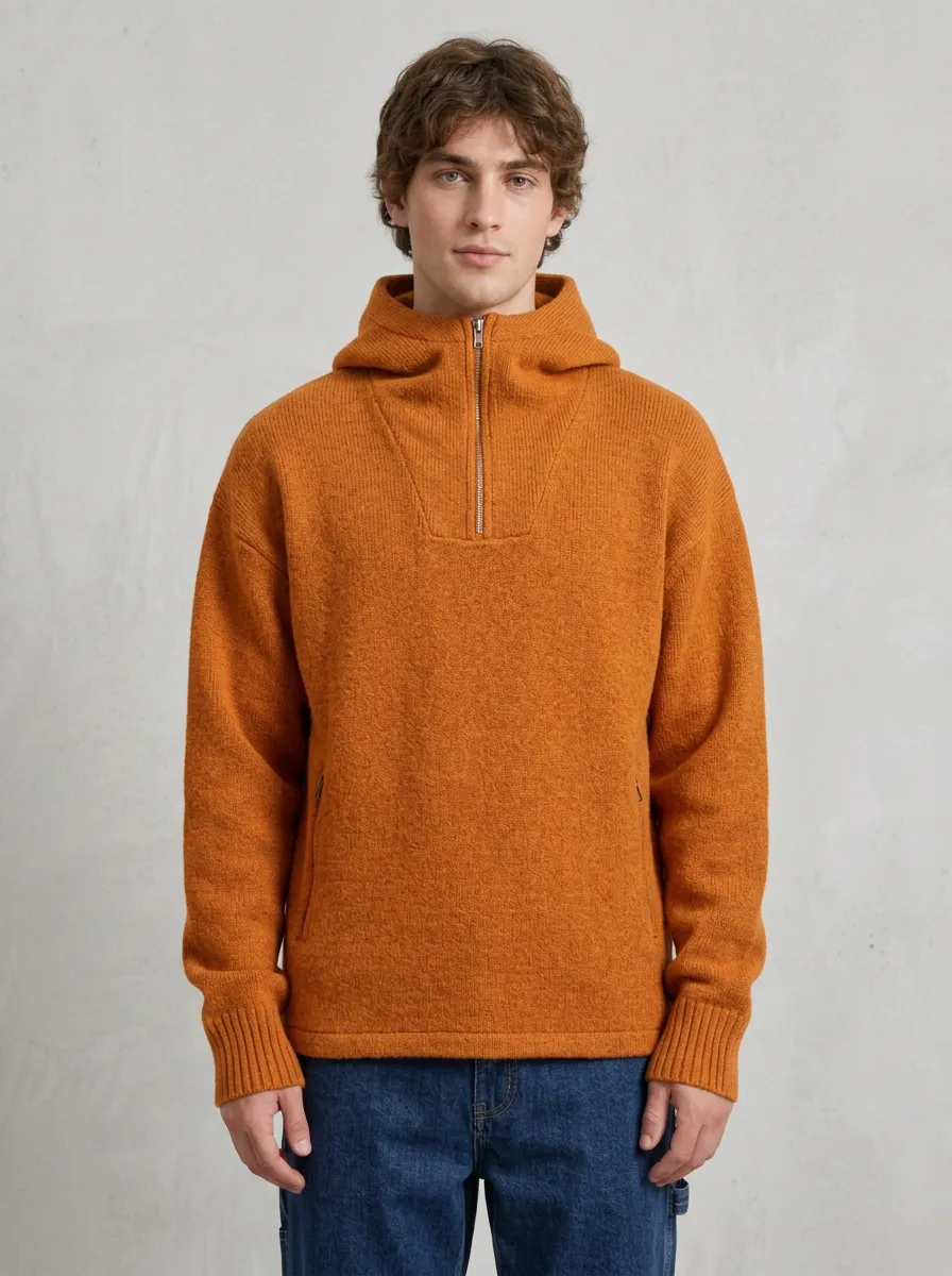Versatile Daily Quarter Zip Unisex Leisure Hoodie