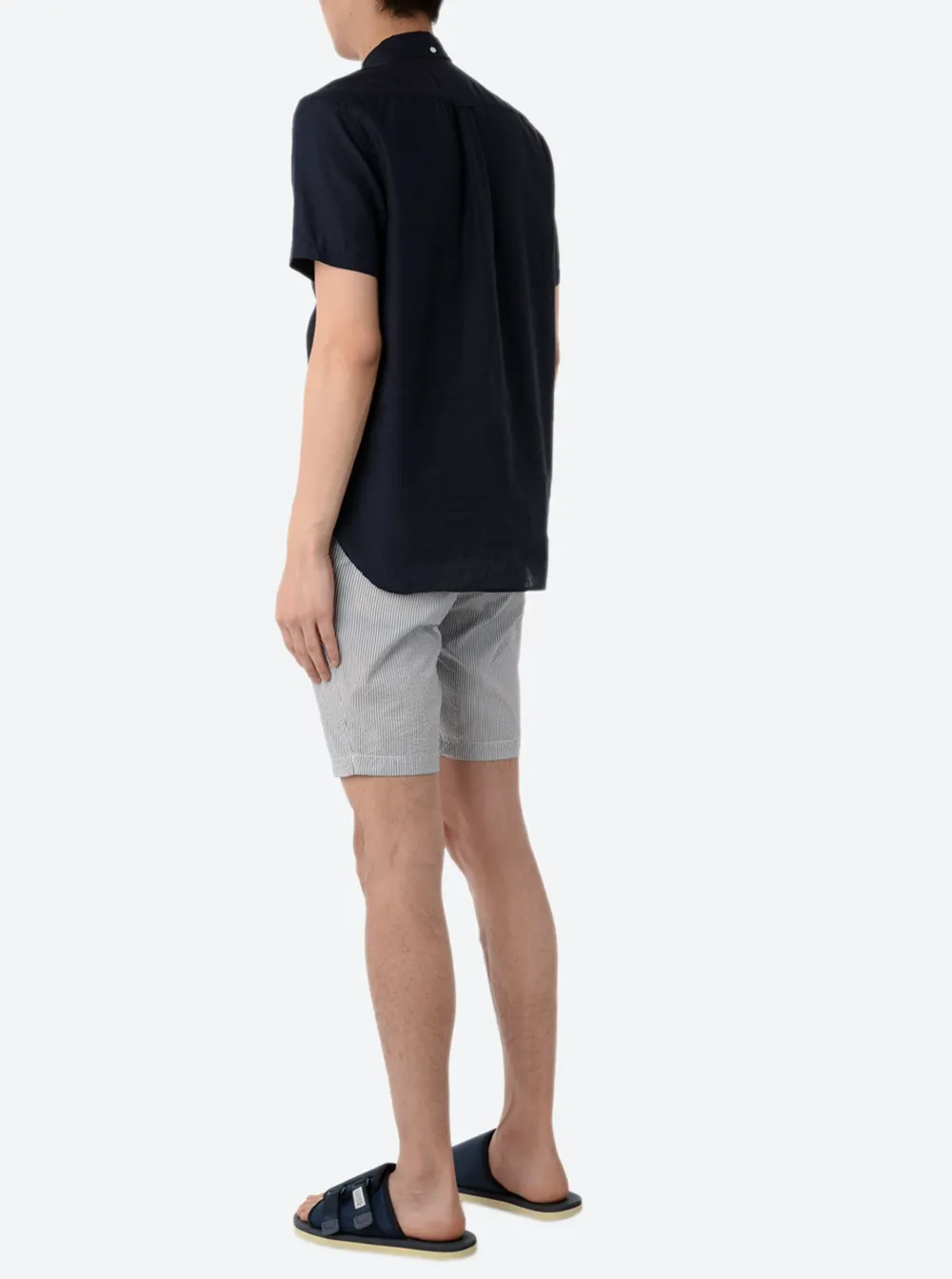 Men's Button Front Box Pleat Shirt