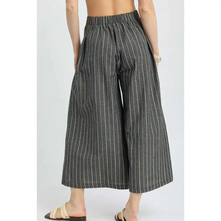 Pinstripe Crop Palazzo Pants