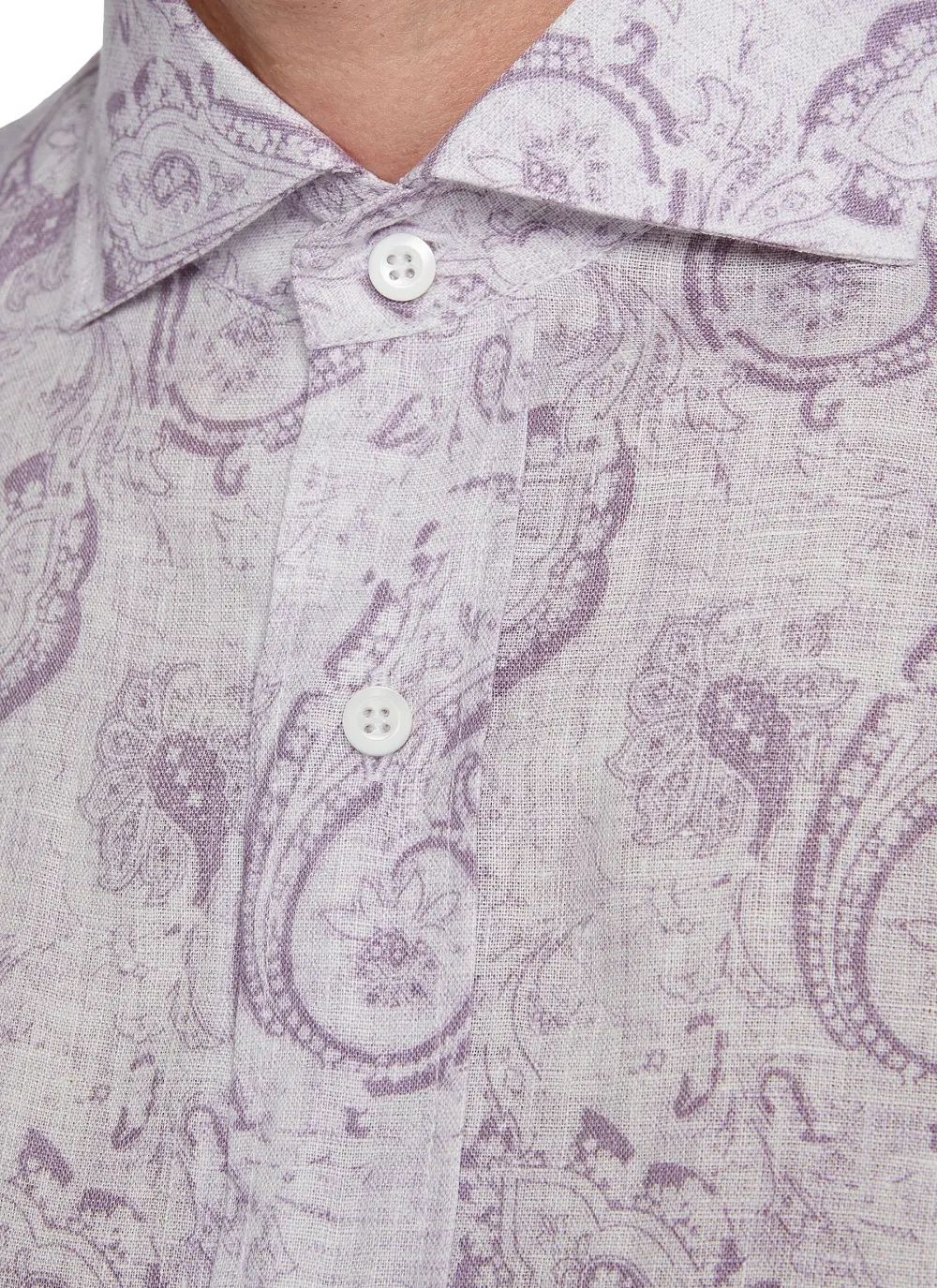 Soft Lightweight Casual Light Purple Printing Shirt