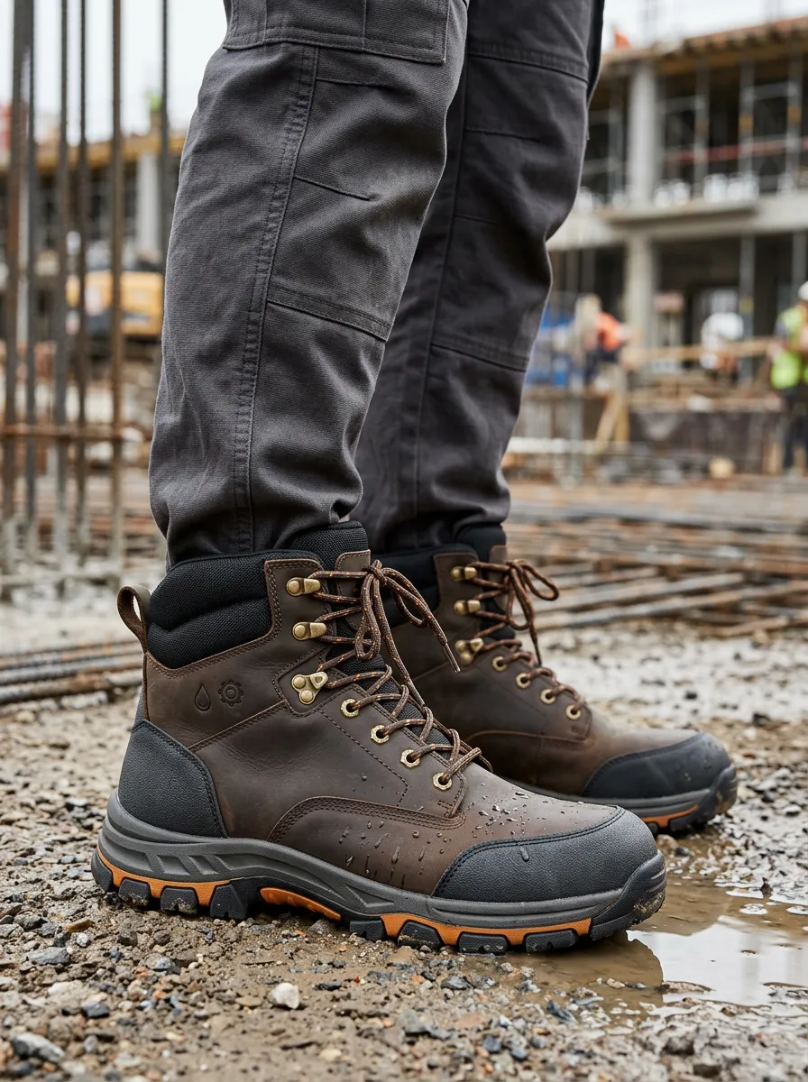 Signature Construction Classic Look Men' Waterproof Work Boots