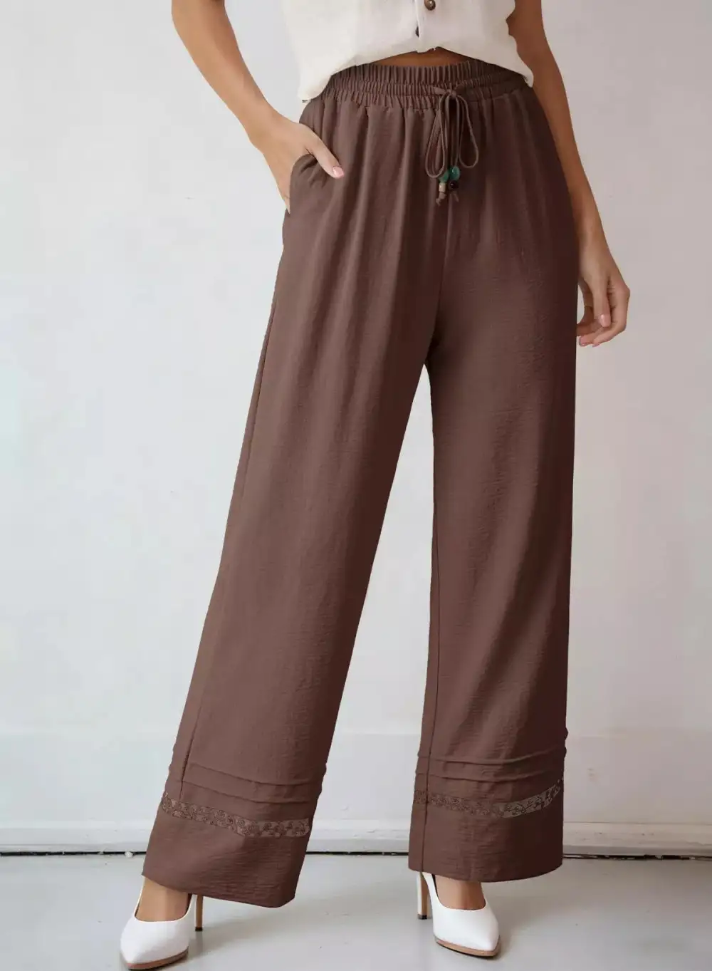 Everyday Casual Wide Leg Drawstring Pants