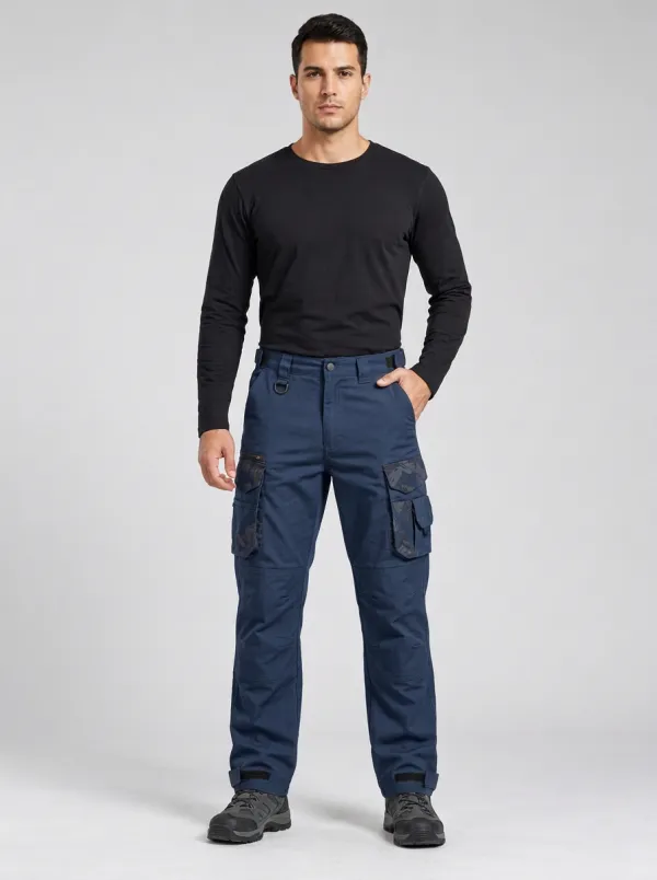 Men's Charcoal Grey Camo Tactical Cargo Pants