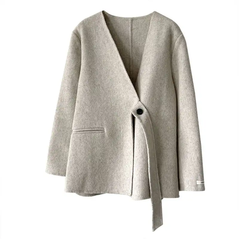 Cashmere-Feel Relaxed Outerwear Coat