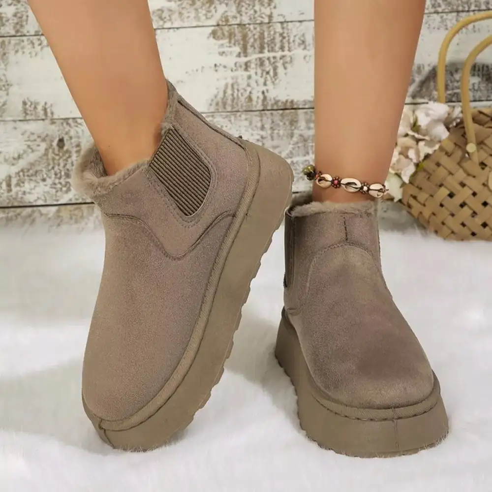 Round Toe Platform Ankle Boots