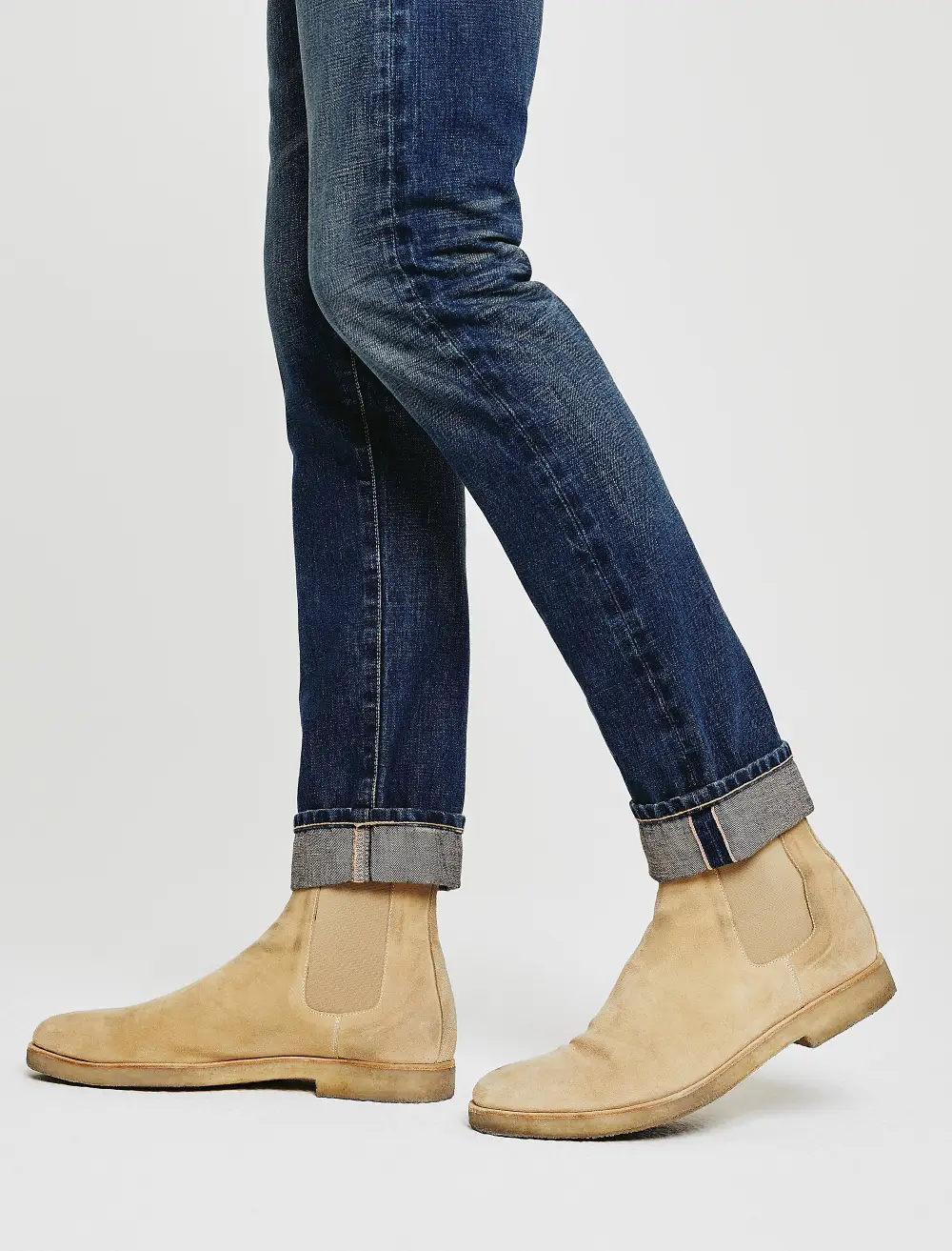 Men's Modern Slim Selvedge Cuffed Jeans